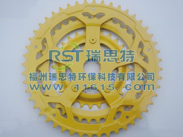 電泳黃色自行車配件